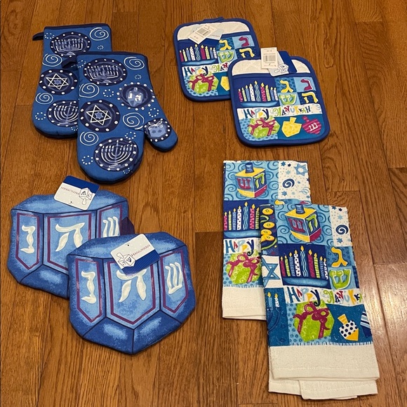 Other - Hanukkah Kitchen Mitts, Towels and Potholder